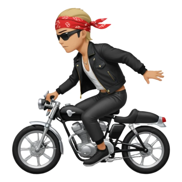 A Bosozoku guy is riding his bike sticker