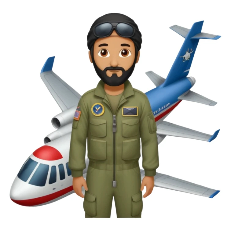 Osama bin Ladin standing on top of a plane sticker