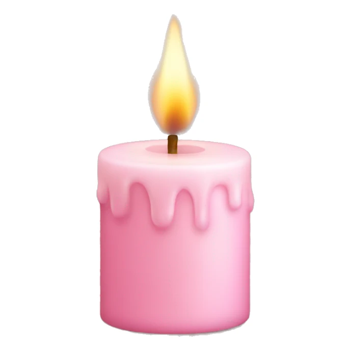 light pink candle sticker