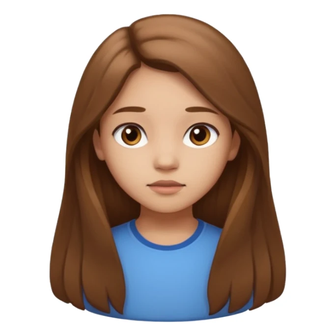 une adolescente de face dans un rond  sticker