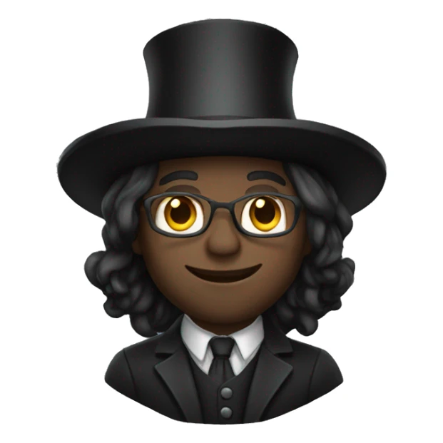 magician with long hair sticker