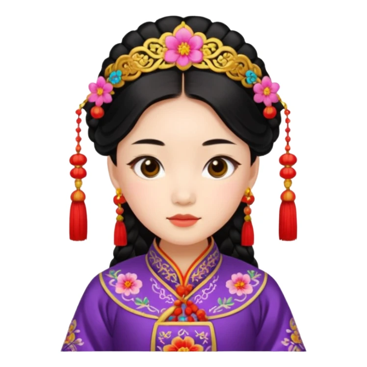 chinese girl in traditional costume sticker