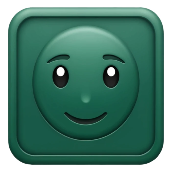dark green stamp, minimalism, iOS emoji style, no smileys or faces sticker