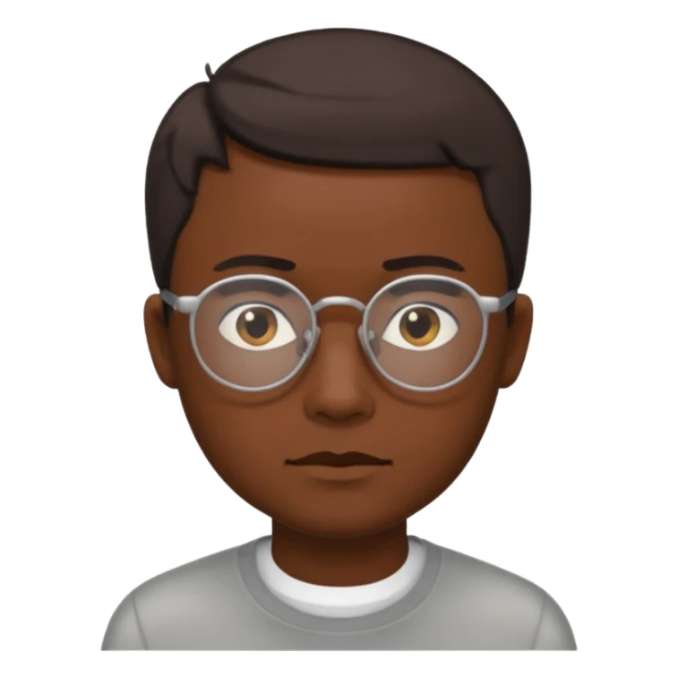 zumbi masculino, óculos fino, cabelo baixo sticker