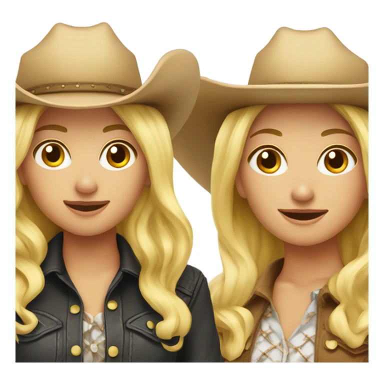 Two blonde cowgirls  sticker