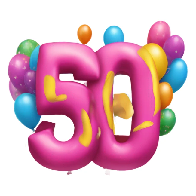 Pink happy 50th birthday banner  sticker