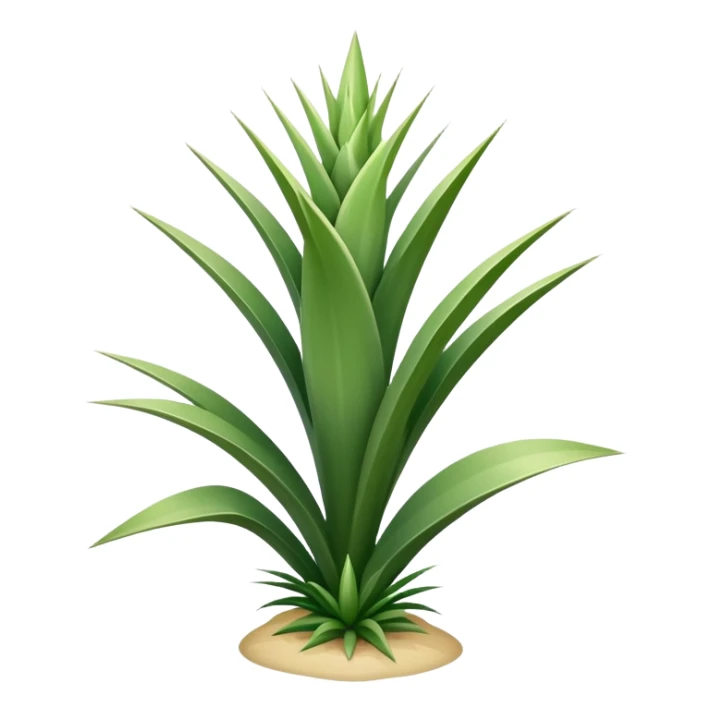 yucca plant with spiky green leaves sticker