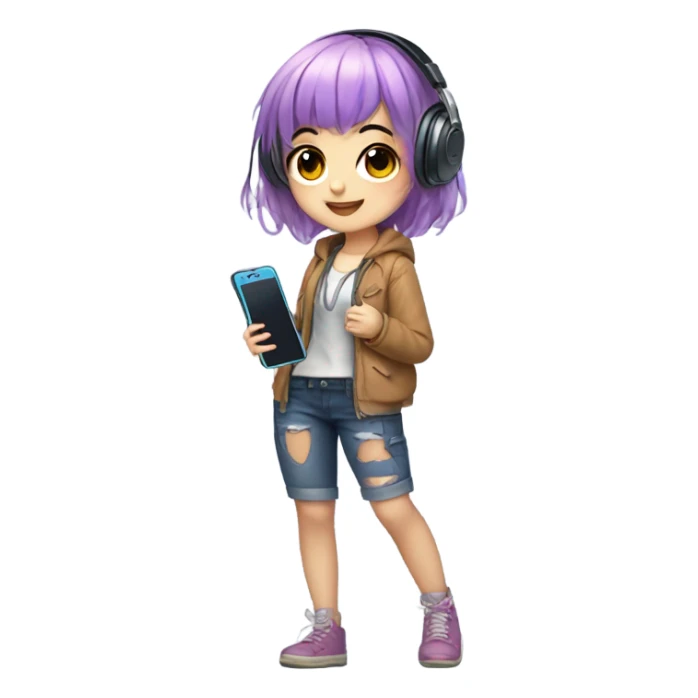 telegram and anime girl  sticker