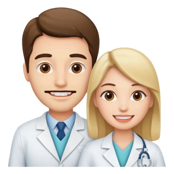 dentistas hombre y mujer  sticker
