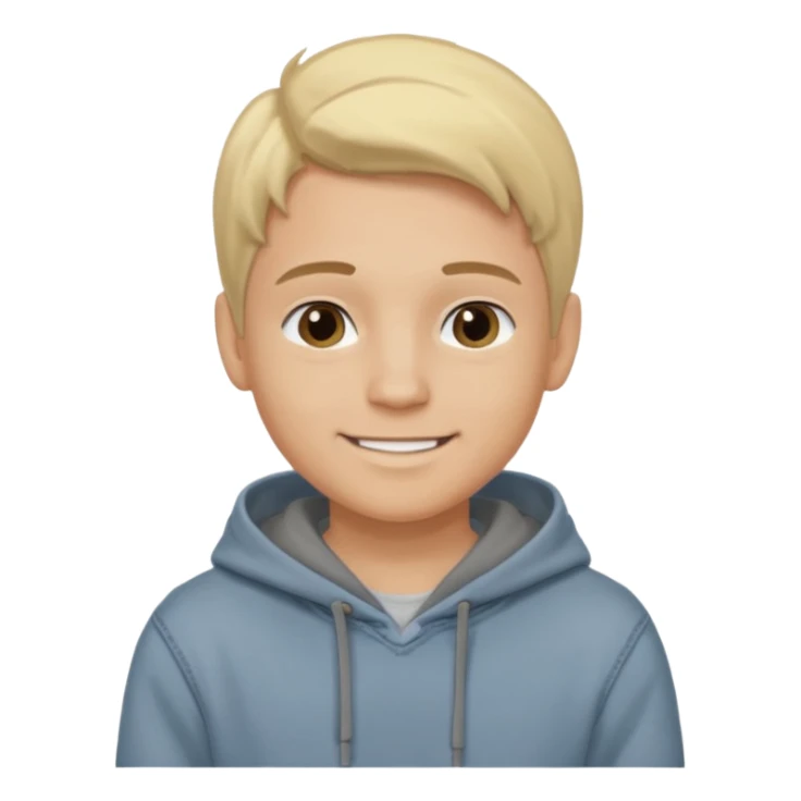 Kjekk gutt (lys i huden) som har pynta seg. Har på seg Jeans og grå hette genser og håret skal være  midtskill og fargen på håret er blondt. Litt øyevipper men ikke mye og litt mørke brun. Skal se HOT Å SEXY UT smile mer!!! sticker