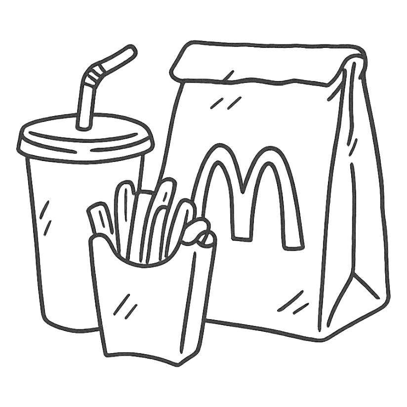 1990’s McDonald’s meal sticker