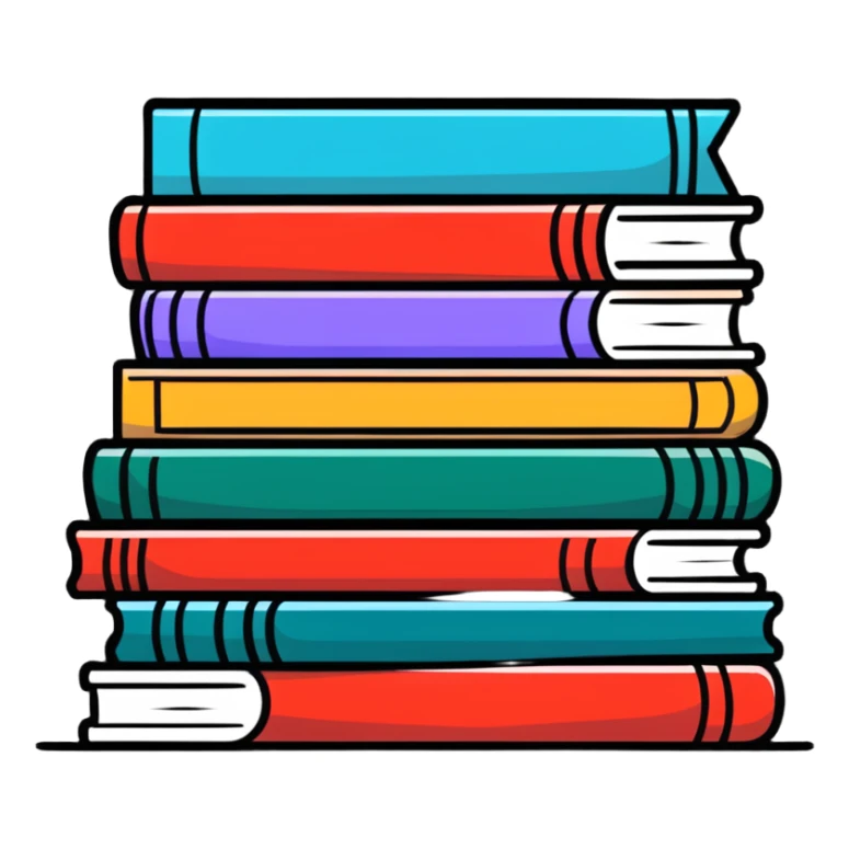 pile of many books sticker