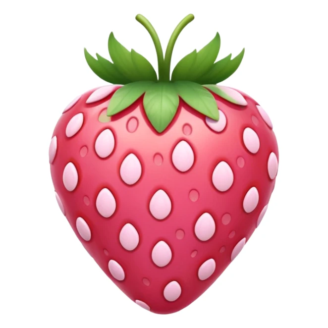Pink strawberry with heart polka dots sticker