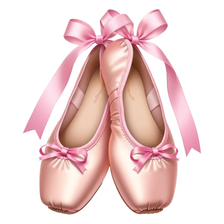 pink ballet pointe shoes with ribbons sticker