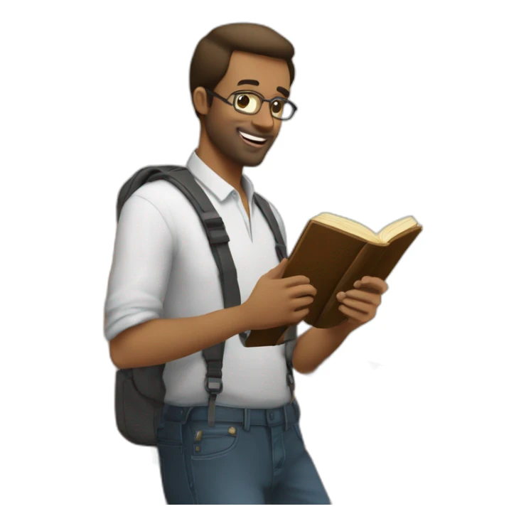 joachim qui escalade un livre sticker