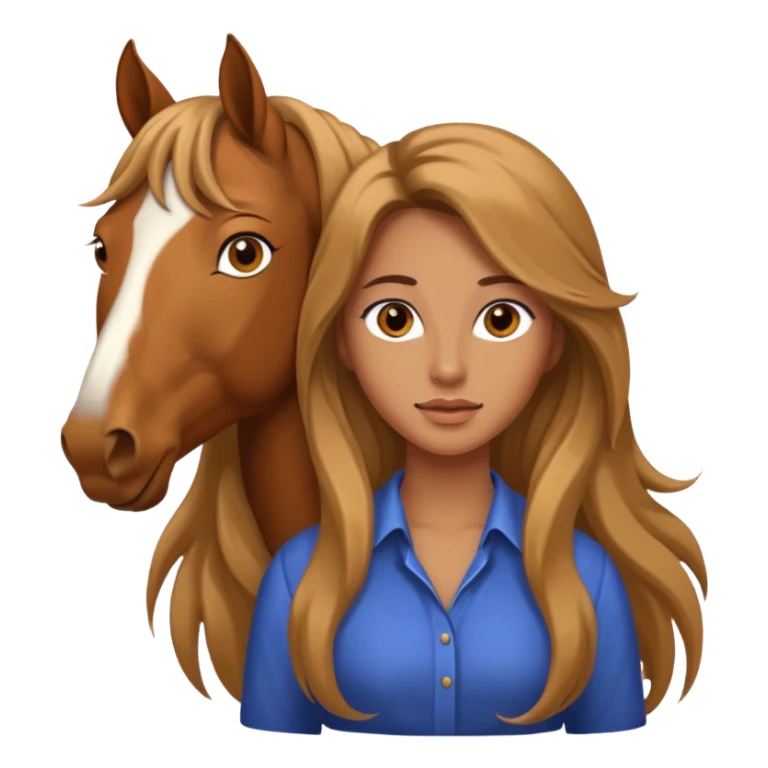 Woman with horse body sticker