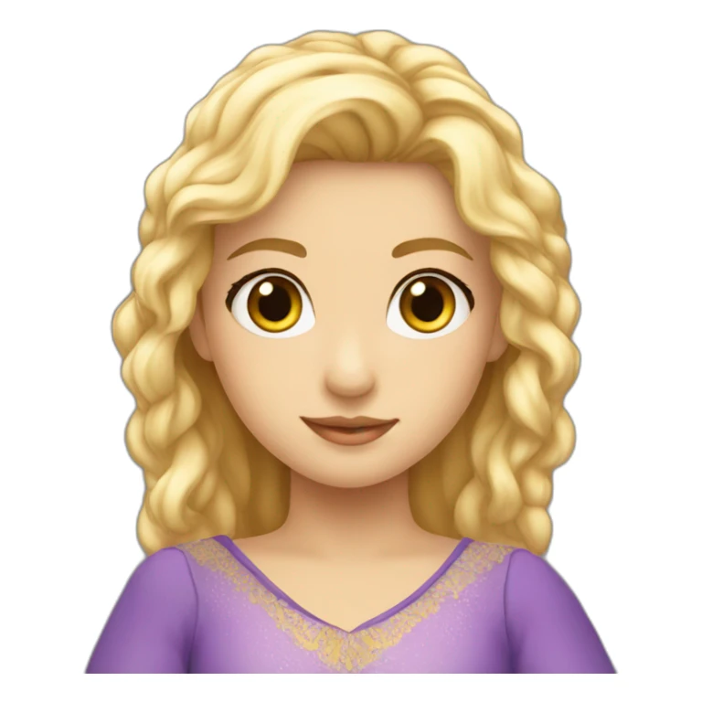 Una princesa rubia ojos azules y pelo largo  sticker