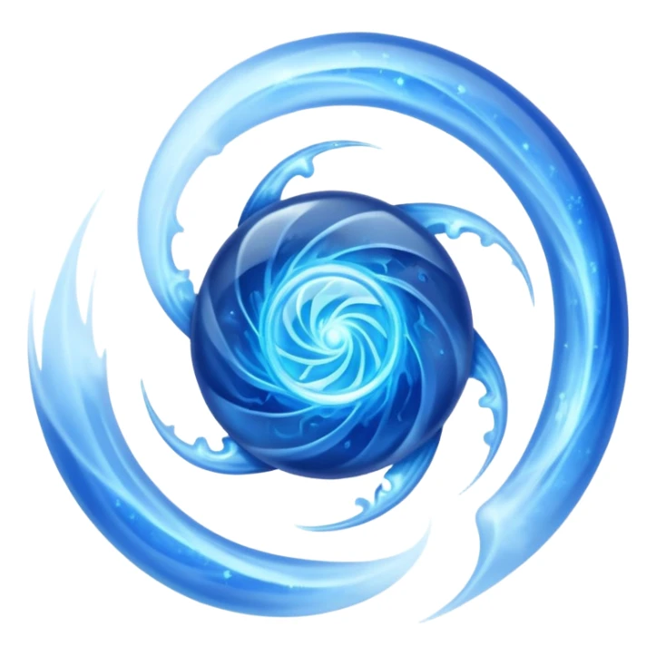 magical object blue magic mist swirl around with ancient symbol sticker