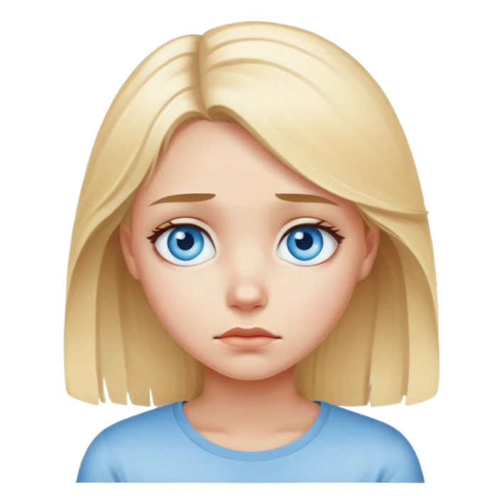  blond girl blue eyes with a Beautiful finish had a trauma  sticker