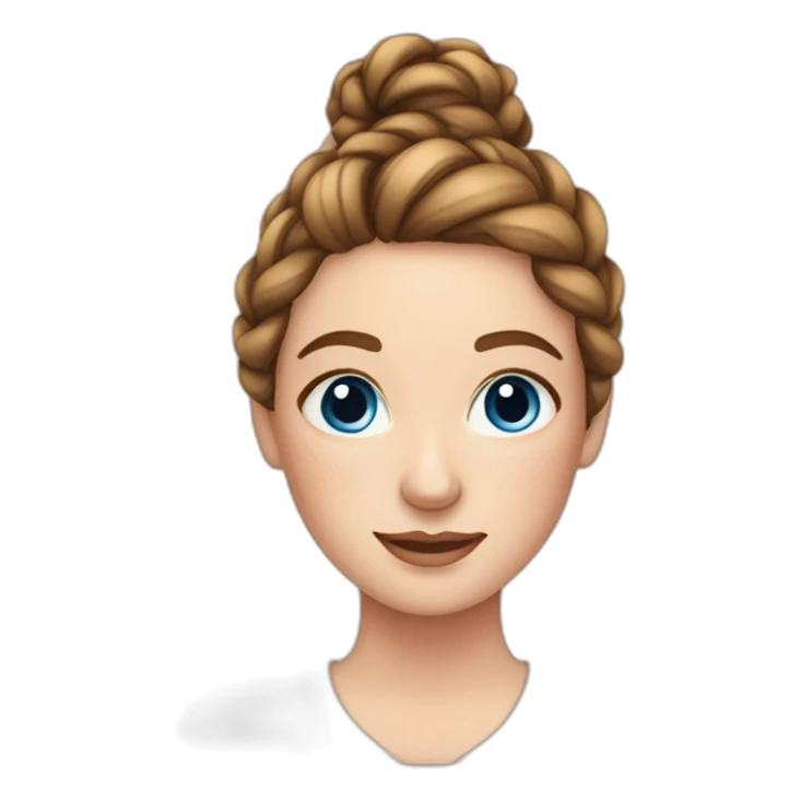 lady with freckles, blue eyes and a French braid sticker