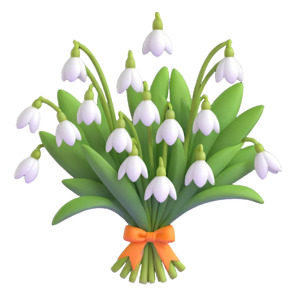 bouquet of snowdrop flowers sticker