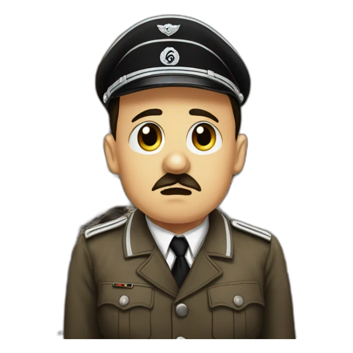 Hitler cries against the backdrop of destroyed Germany sticker