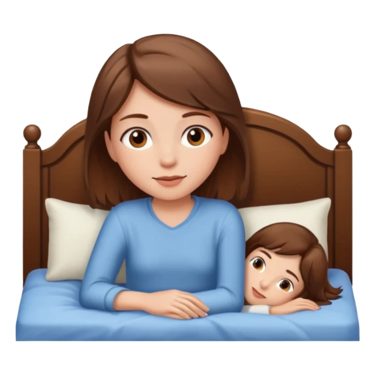 lying on bed brown hair girl just chill sticker