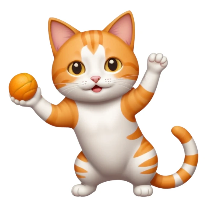 Ahora quiero este mismo gato realizando distintas acciones para poderr utilizarlo en distintas oportunidades sticker