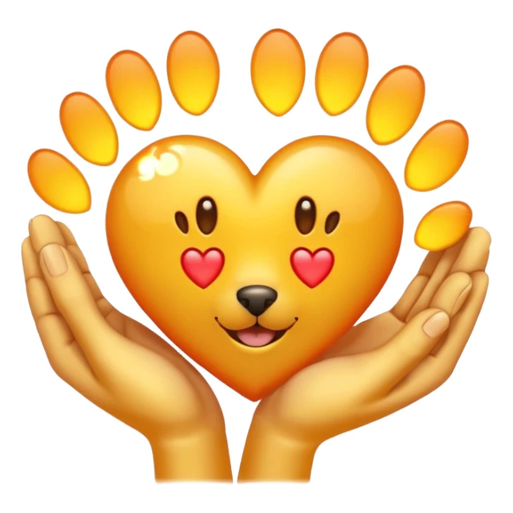 heart with a paw print and a sun sticker