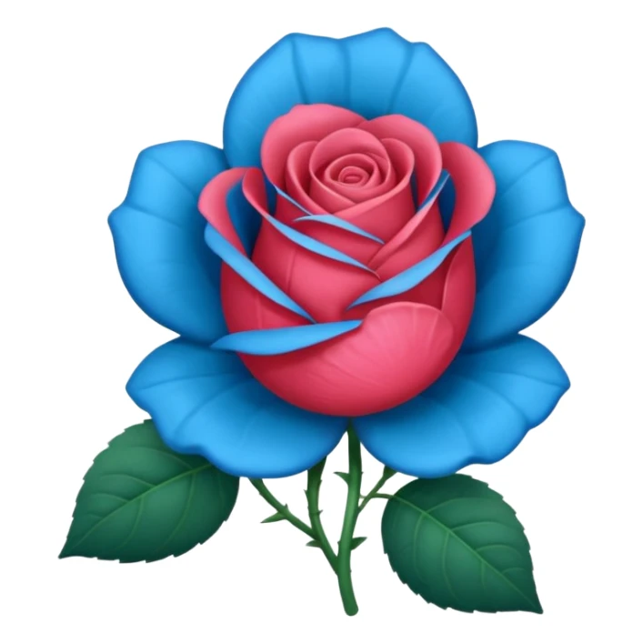 Emoji deRosa de color azul sticker