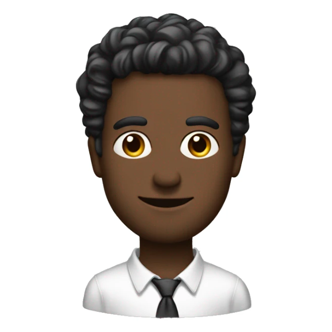 homme chevex noir sur le coté j sticker