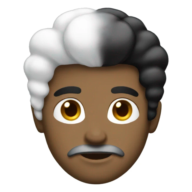 men having white and black hair with suit sticker