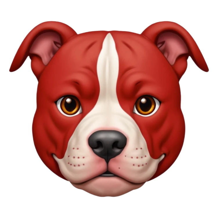 very tattoed pitbull dog with red hair sticker