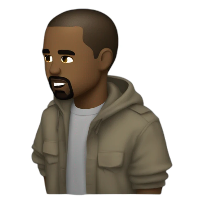 Kanye west haugging donda west sticker