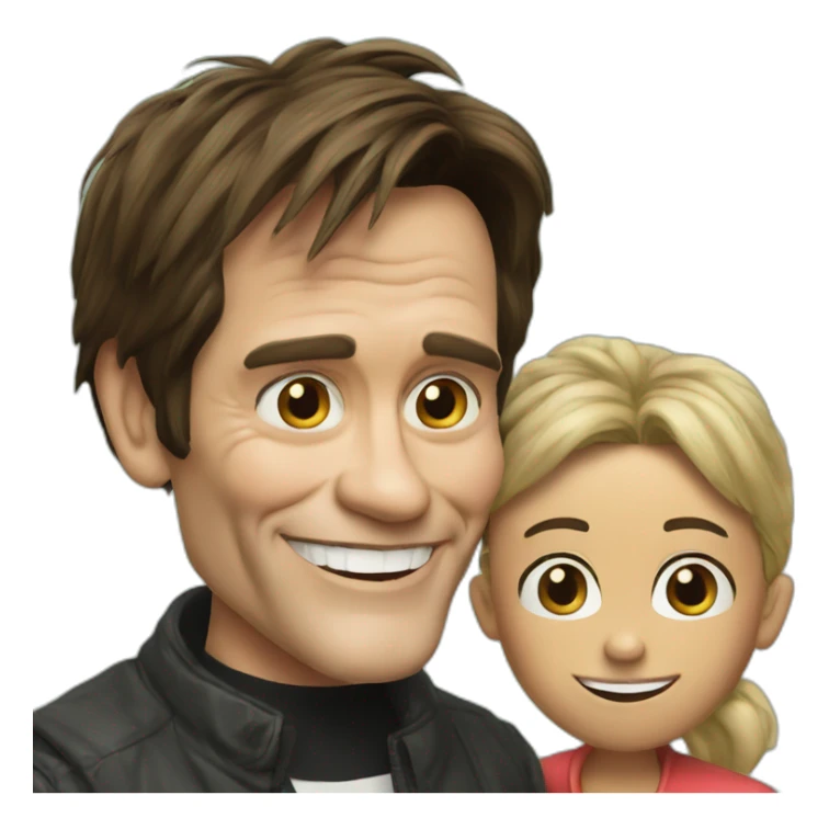 Jim Carrey and their friend  sticker