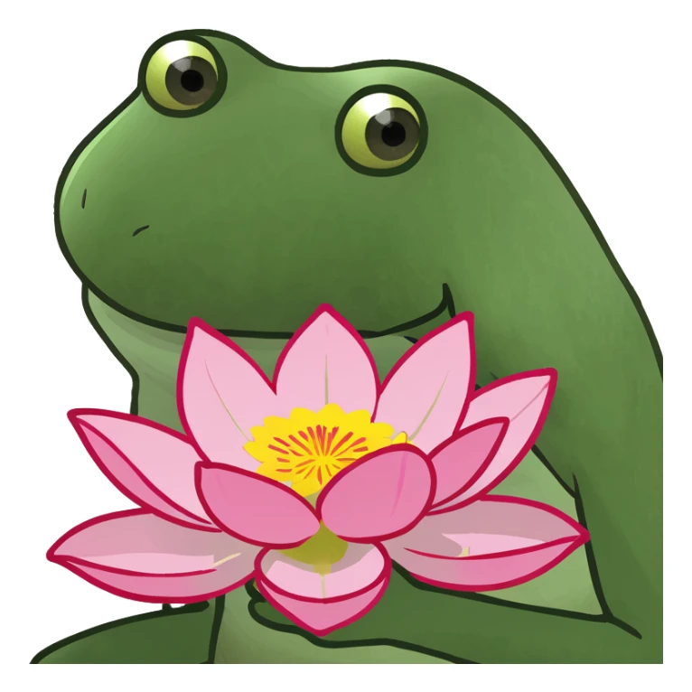 Ankh with pink lotus flower on top sticker