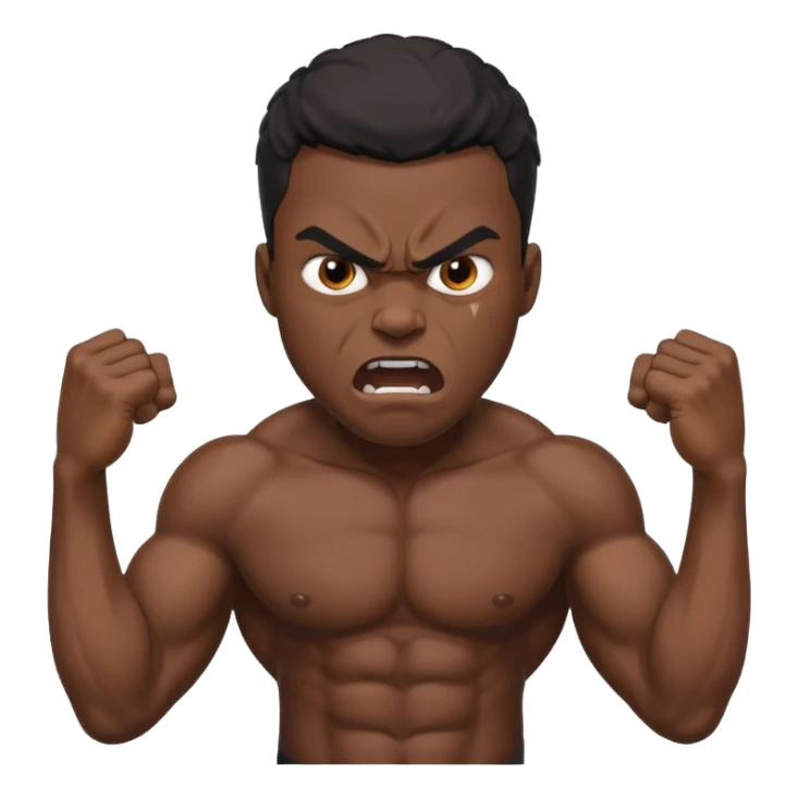 a angry black man whooping the aie sticker