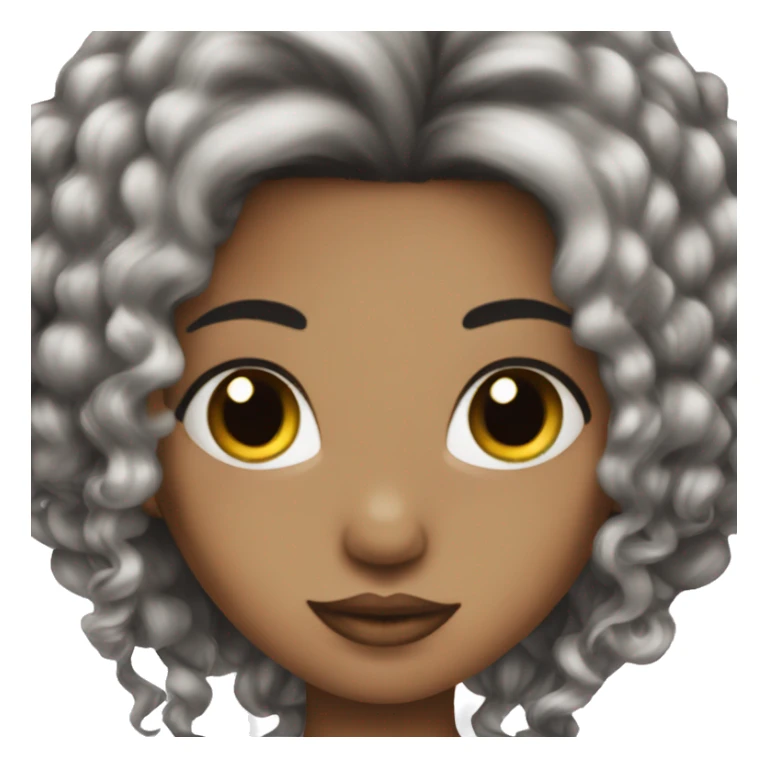 coquette black hair sticker