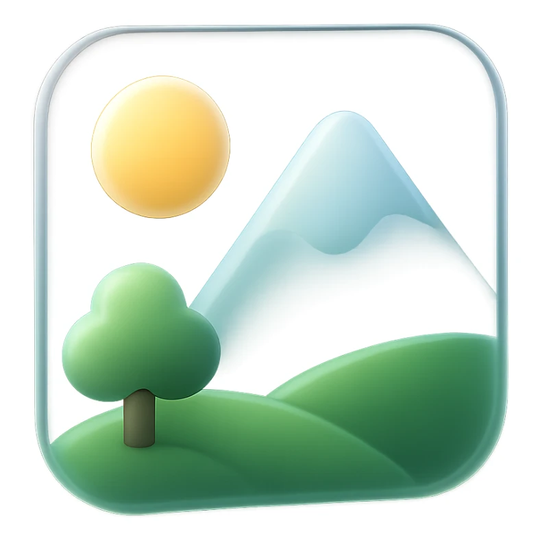 sunny landscape scene in matte glass style sticker