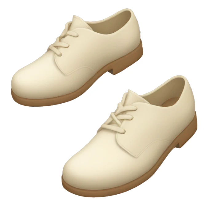 cream color slide shoes sticker