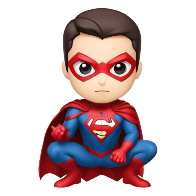 Vision illustration, Vision Art Superhero Spider-Man Chibi, chibi superman, comics, heroes, avengers  sticker