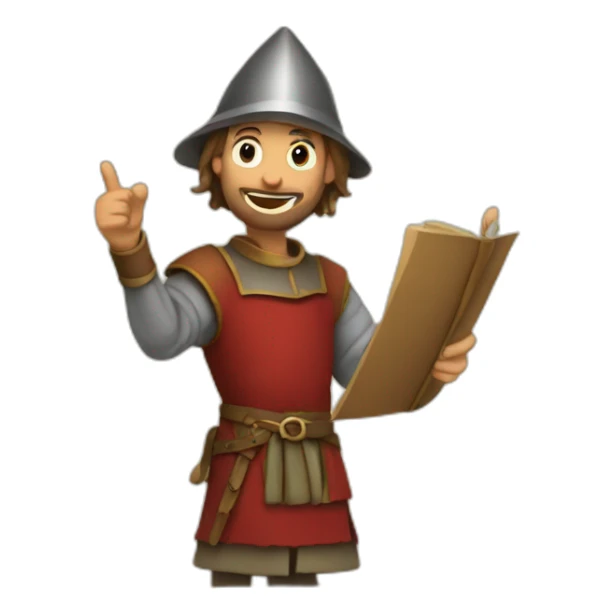 medieval Festival Organizer giving orders sticker