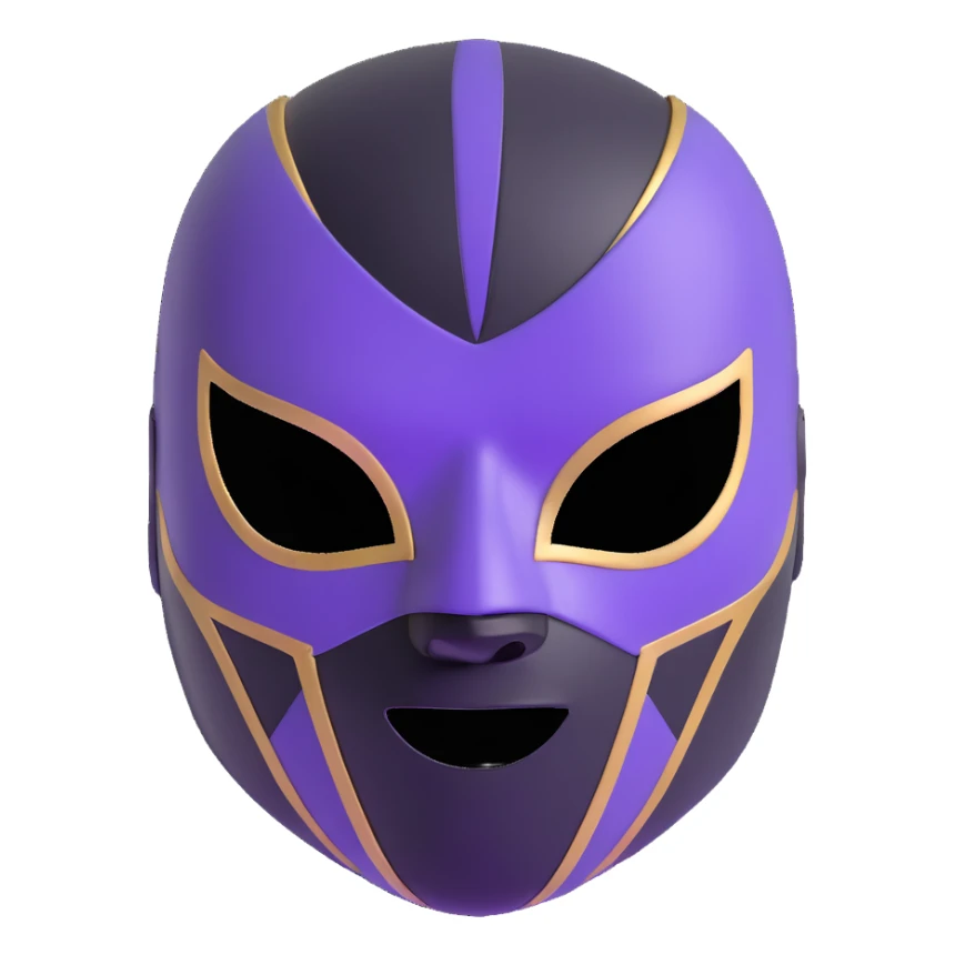 black and lavender luchador mask sticker
