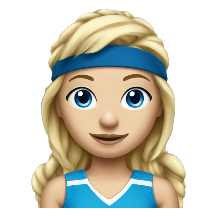Blonde girl with blue eyes playing lacrosse sticker