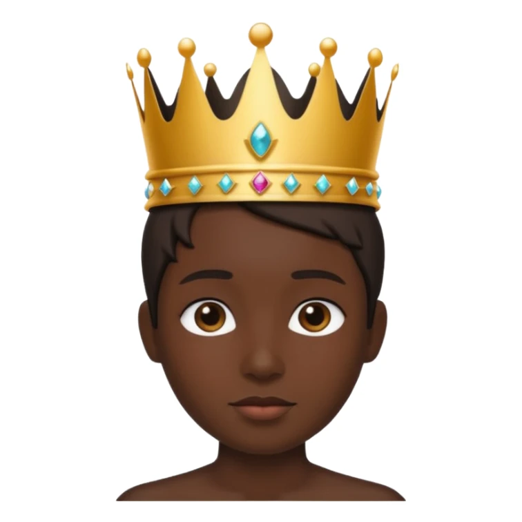 silhouette with a crown above the head sticker