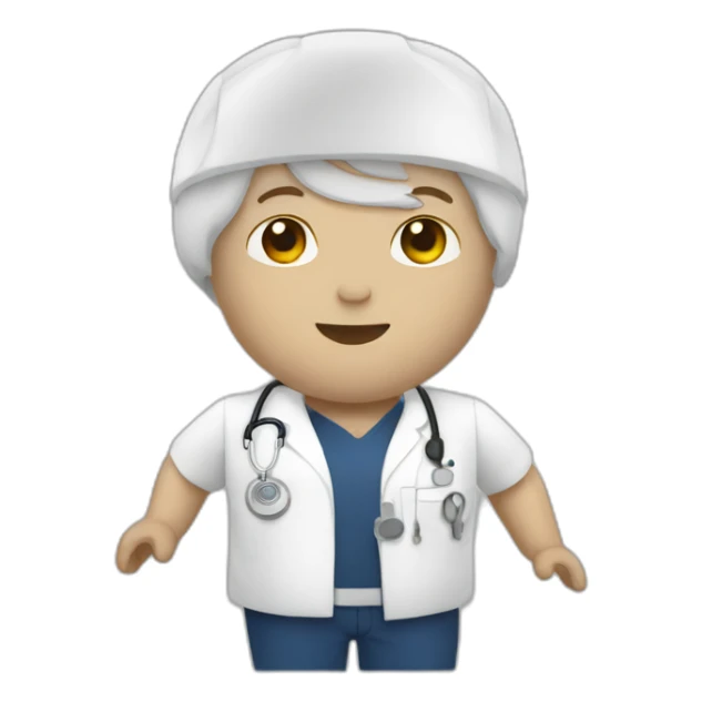 Emergency room nurse male white sticker