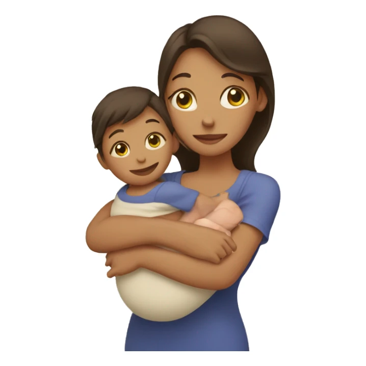 Mom and baby hug sticker