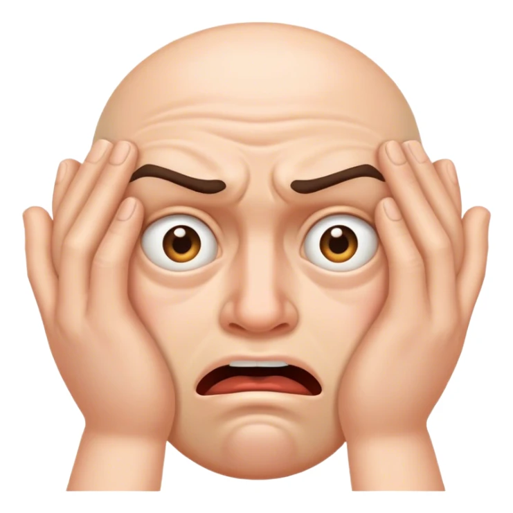 face of absolute disgust with both hands more exaggerated sticker