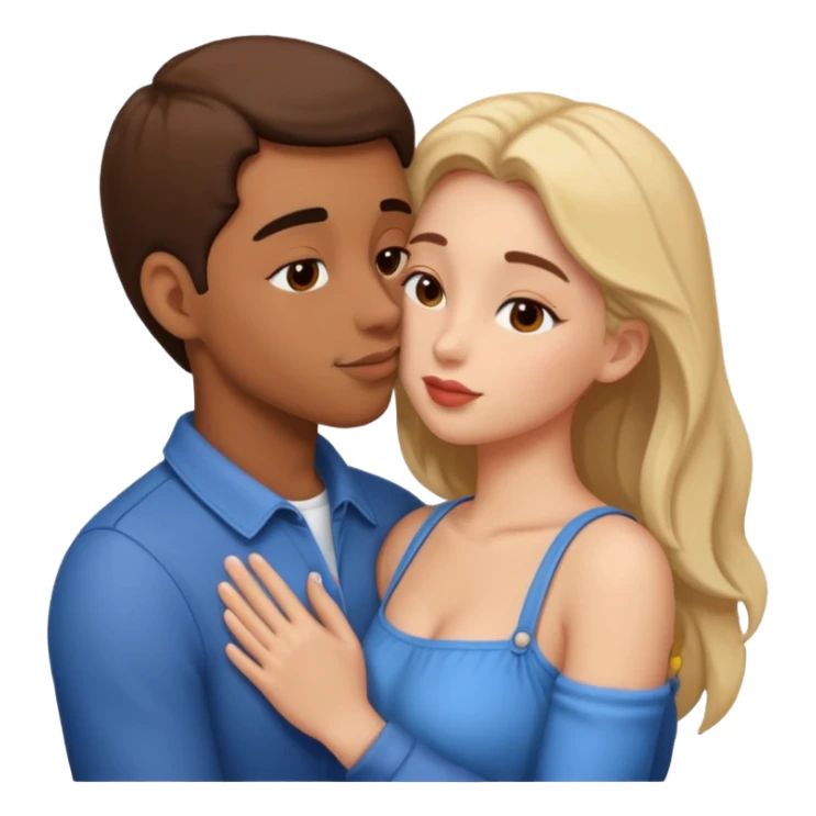 Yo y mi novia dandonos un beso sticker