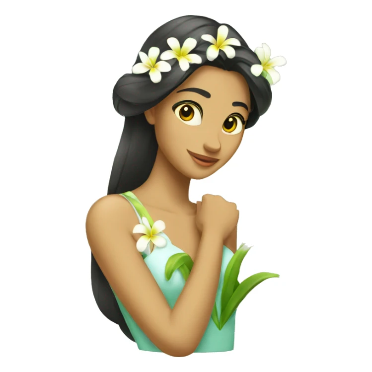 fleur de tiare tahiti sticker
